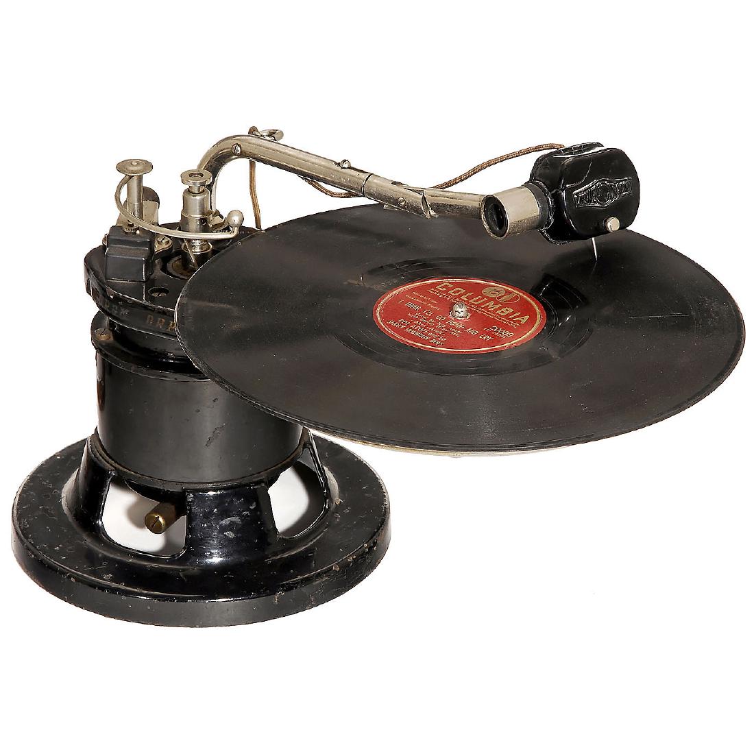 Early "Elgrafoon" Record-Player, c. 1930: Early "Elgrafoon" Record-Player, c. 1930 Model 1000, manufactured for NSF (Nederlandsche Seintoestellen Fabriek) by Dr. Max Levy, GmbH, Fabrik elektrischer Maschinen und Apparate; Berlin, for 78-rpm d