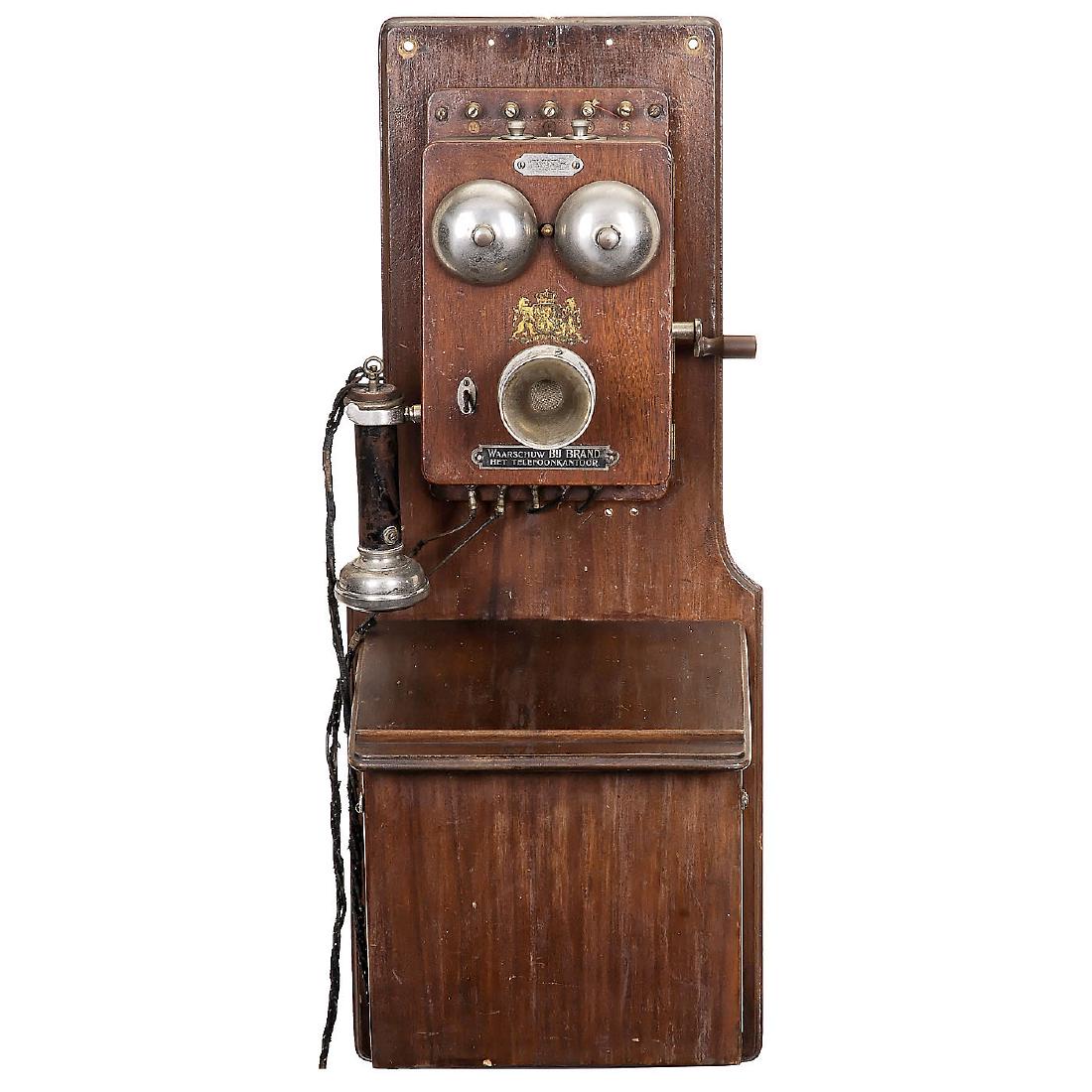 Wooden Wall Telephone by L.M. Ericsson, c. 1905 (1 of 1)