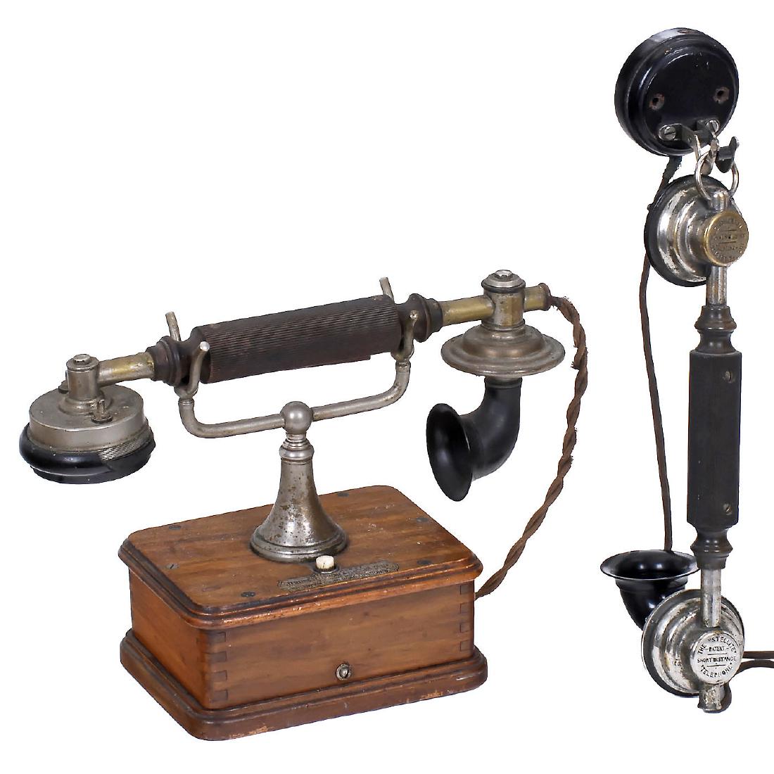 2 Early English Intercom Telephones, c. 1900 (1 of 1)