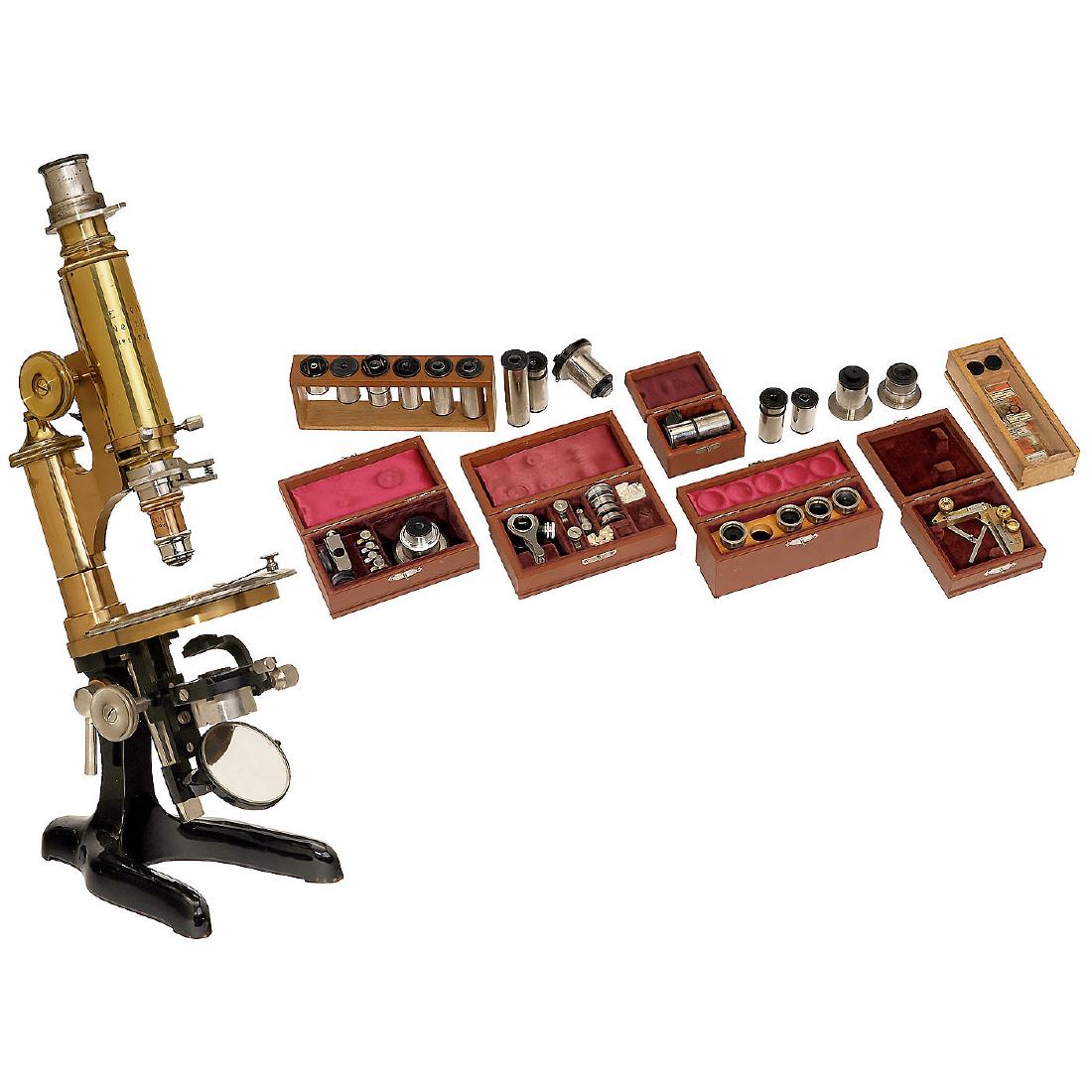 Leitz Microscope with Extensive Accessories, 1912 (1 of 3)