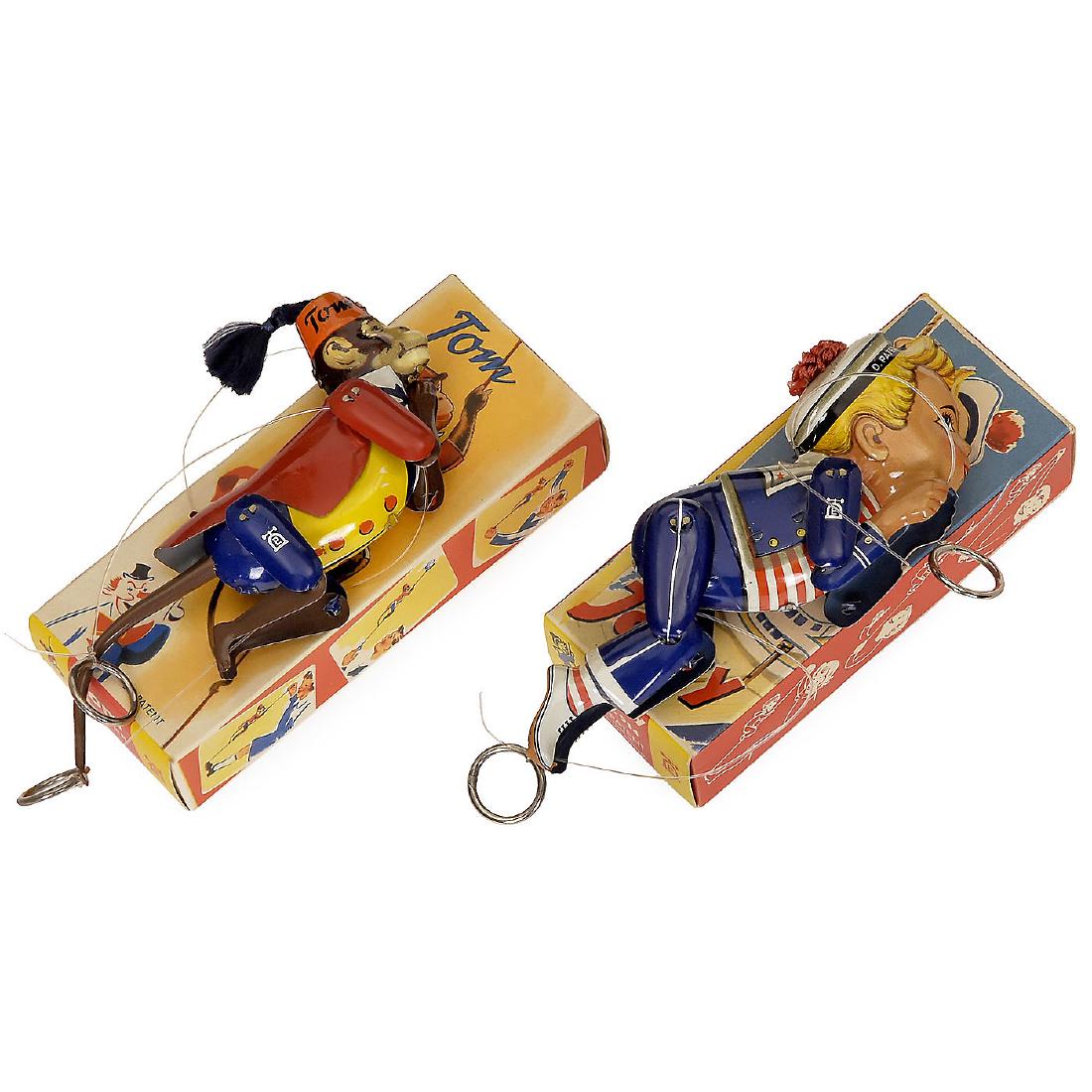 2 Mechanical Climbing Figures by Lehmann, c. 1960 (1 of 1)