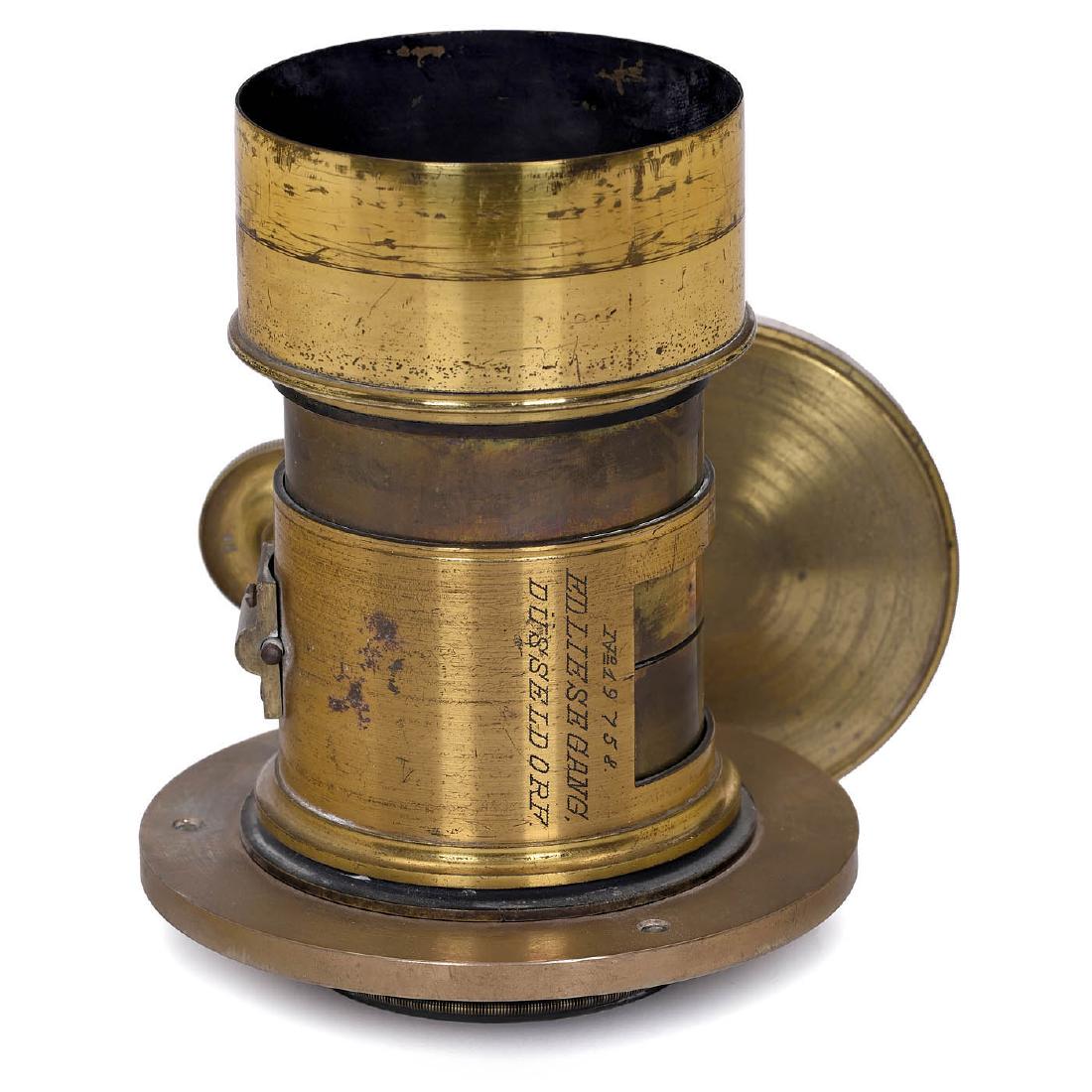 Landscape Lens by Ed. Liesegang, c. 1875-80: Landscape Lens by Ed. Liesegang, c. 1875-80 Ed. Liesegang, Düsseldorf. No. 19758, focal length approx. 24 cm (9 ½ in.), for waterhouse stop, height of the lens with lens hood 6 in., front element Ø