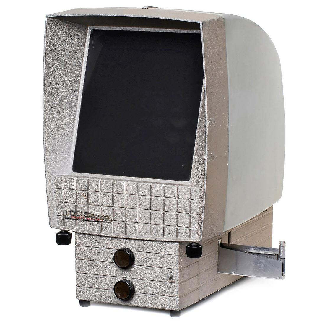 TDC Project or View Stereo Model 132: TDC Project or View Stereo Model 132 Three Dimension Co., Chicago, USA. Projector for stereo slides of 41 x 101 mm, for projecting on a screen or on a built-in ground-glass, built-in polarizing filter