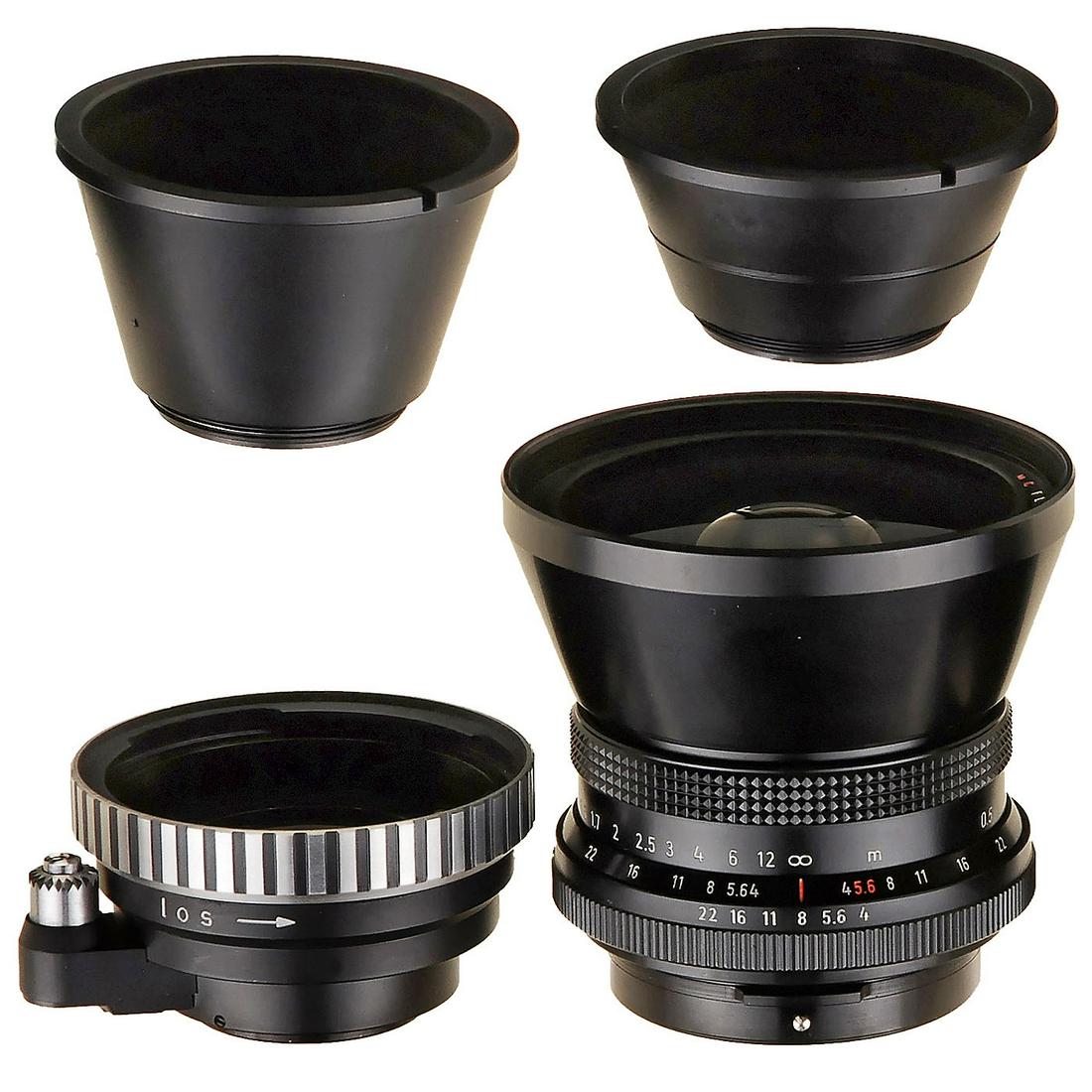 Flektogon 4/50 mm: Flektogon 4/50 mm Carl Zeiss, Jena. No. 9758, for Pentacon Six, clean optics. With 3 adapters: M42 screw-mount, T2 screw-mount and Exakta mount. Flektogon 4/50 mm Carl Zeiss, Jena. Nr. 9758, für P