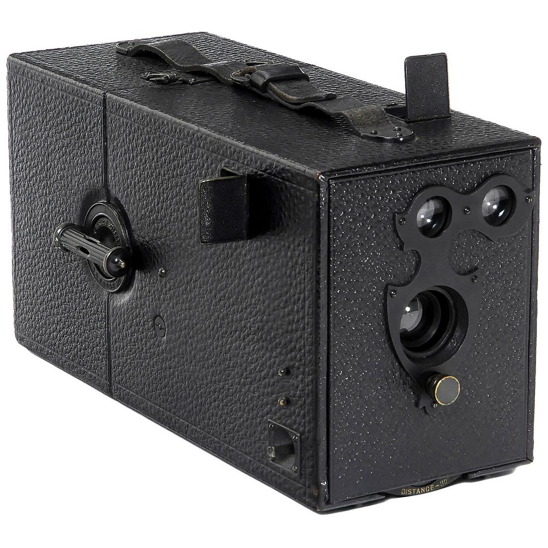 Frena No. 3: Frena No. 3 Beck, London. For 4 x 5 in., no. 14068, with aplanat lens and wheel with 5 openings with 4 separate close-up lenses integrated in body, for distances from infinity up to 4 feet. - Very go