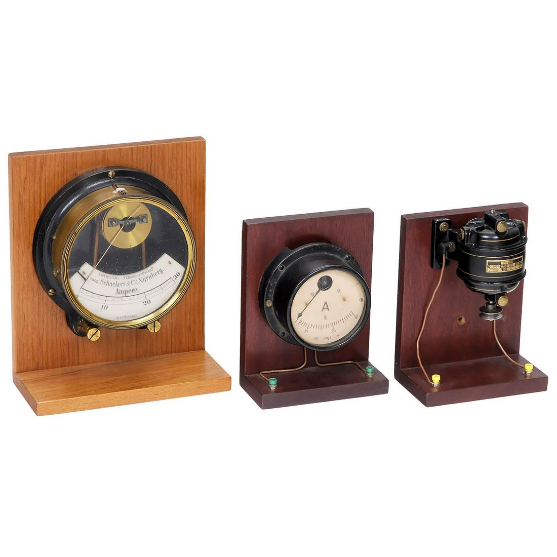1 Electric Motor and 2 Measuring Instruments, c. 1920 (1 of 1)