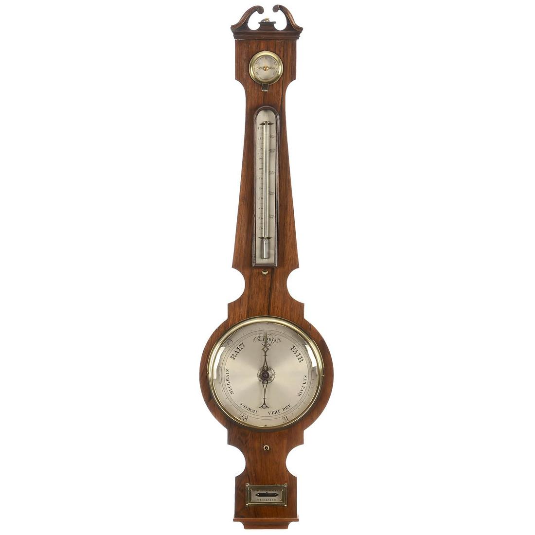 English Banjo Barometer by John Curotti, c. 1880 (1 of 1)