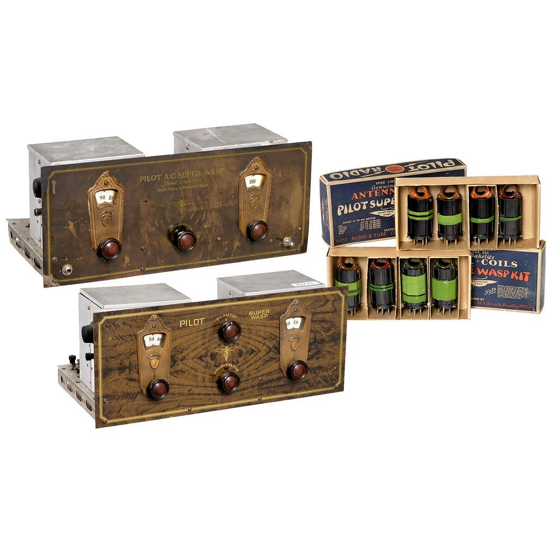 2 Pilot Super Wasp Radio Receivers, c. 1928 (1 of 4)