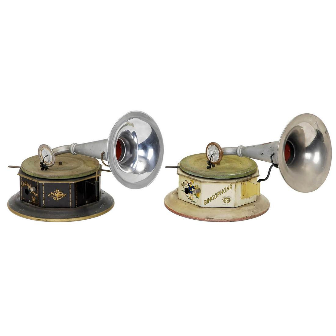 2 Bing Toy Gramophones, c. 1930 (1 of 1)