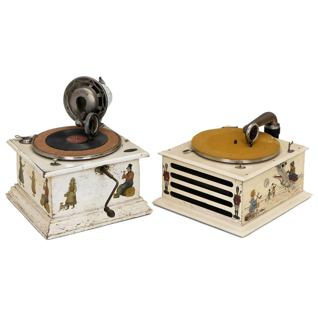 2 English Toy Gramophones, c. 1925 (1 of 1)