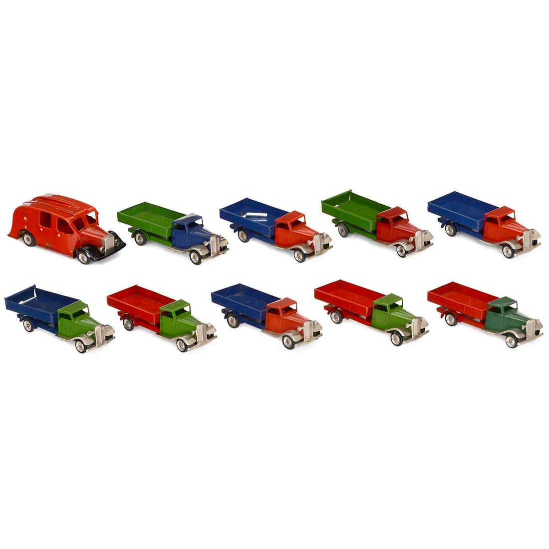 10 Tri-Ang Minic Toy Cars, c. 1960 (1 of 1)