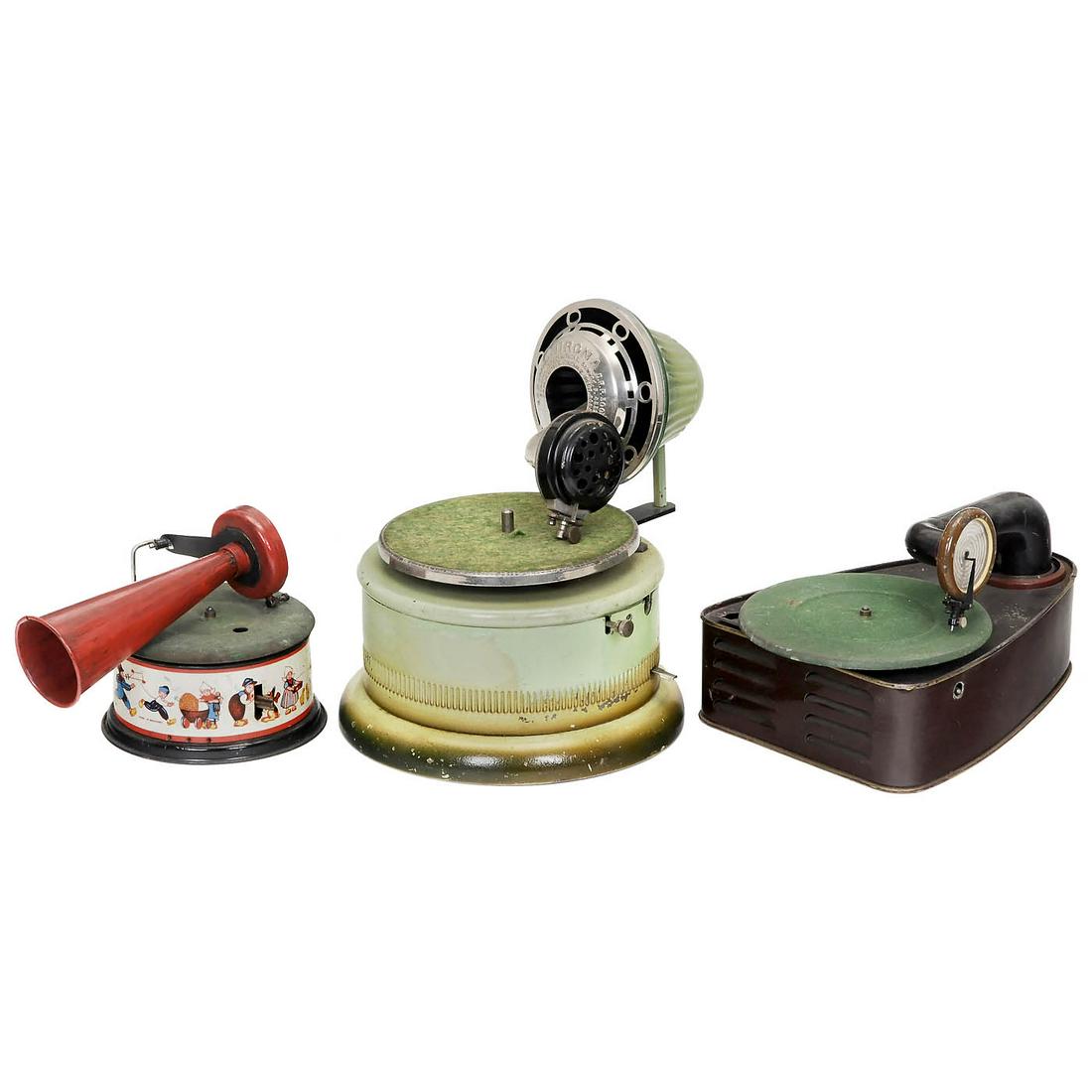 3 Toy Gramophones, c. 1930 (1 of 1)
