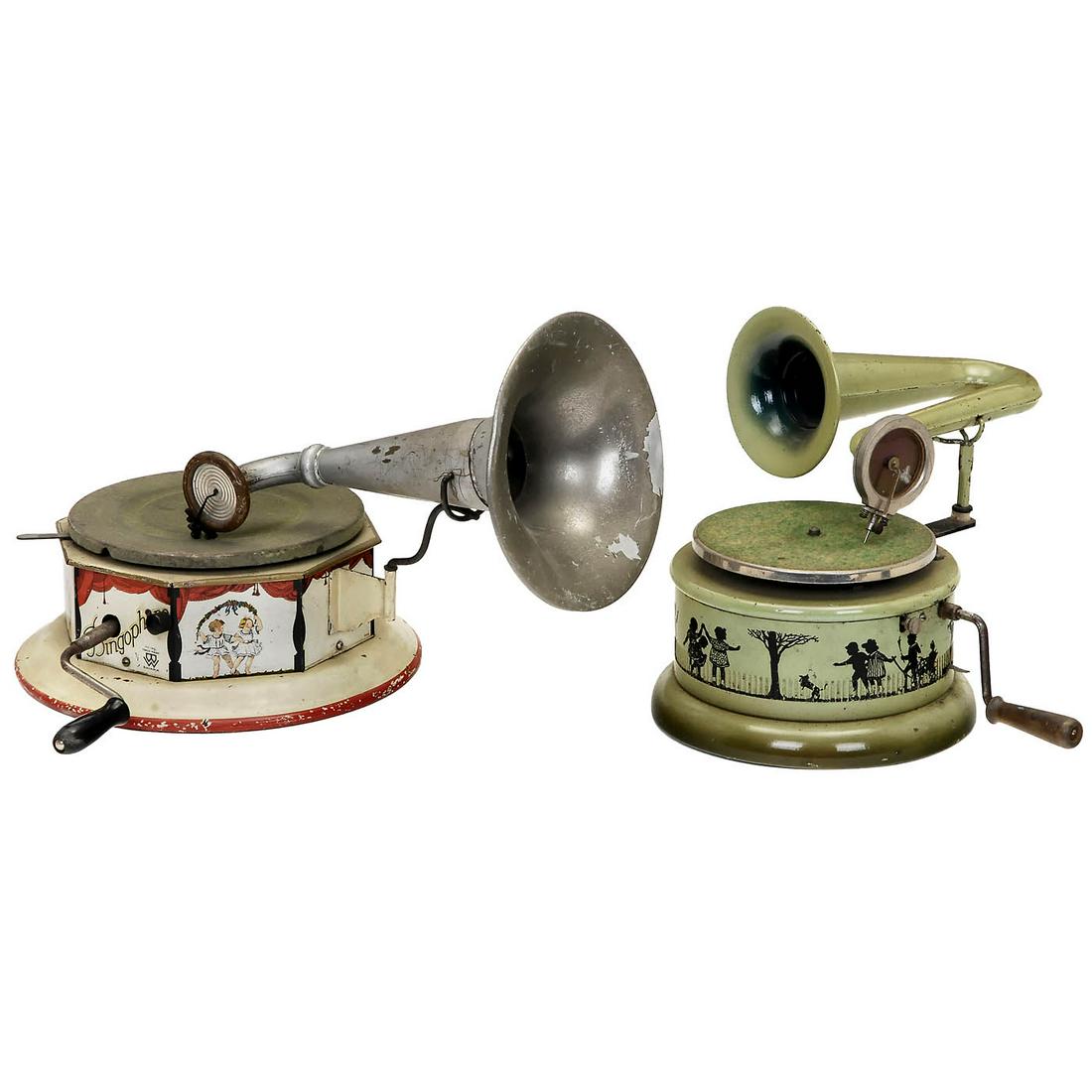 2 Toy Gramophones, c. 1925 (1 of 1)