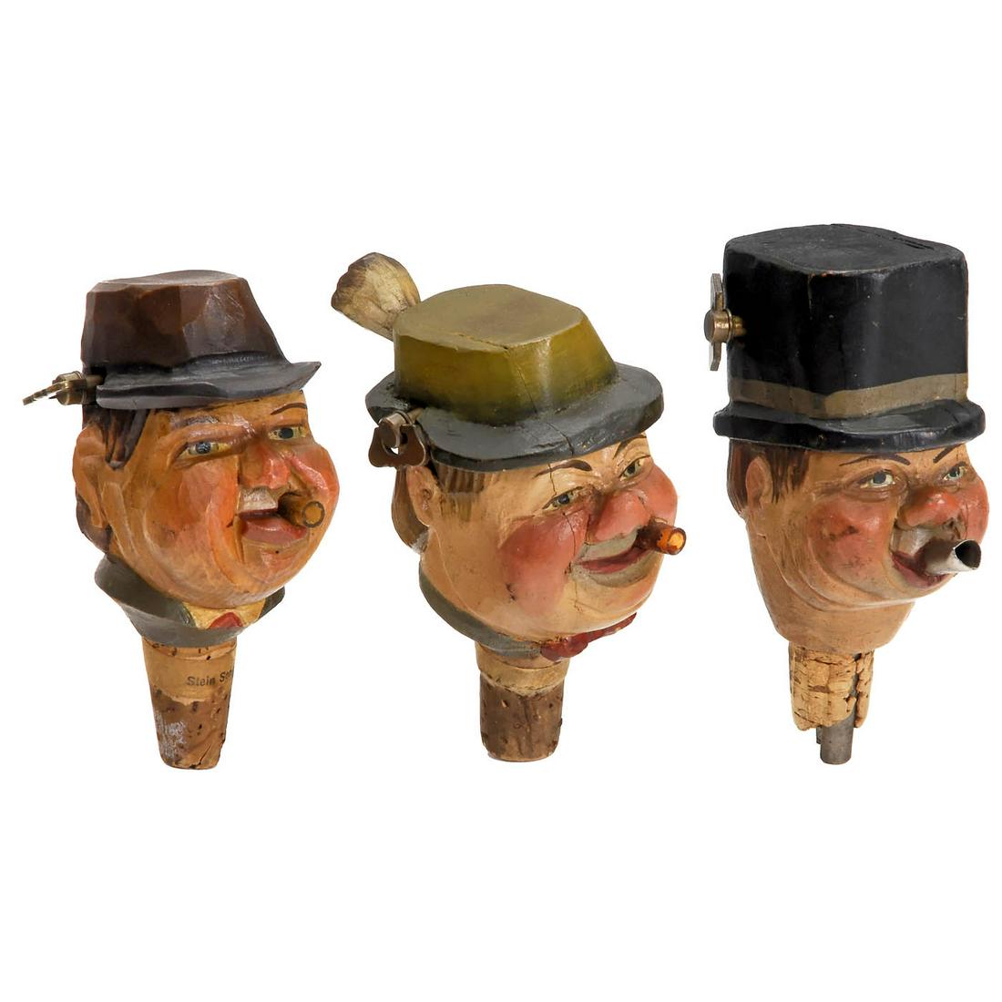 3 Musical Bottle Spouts, c. 1950 (1 of 1)