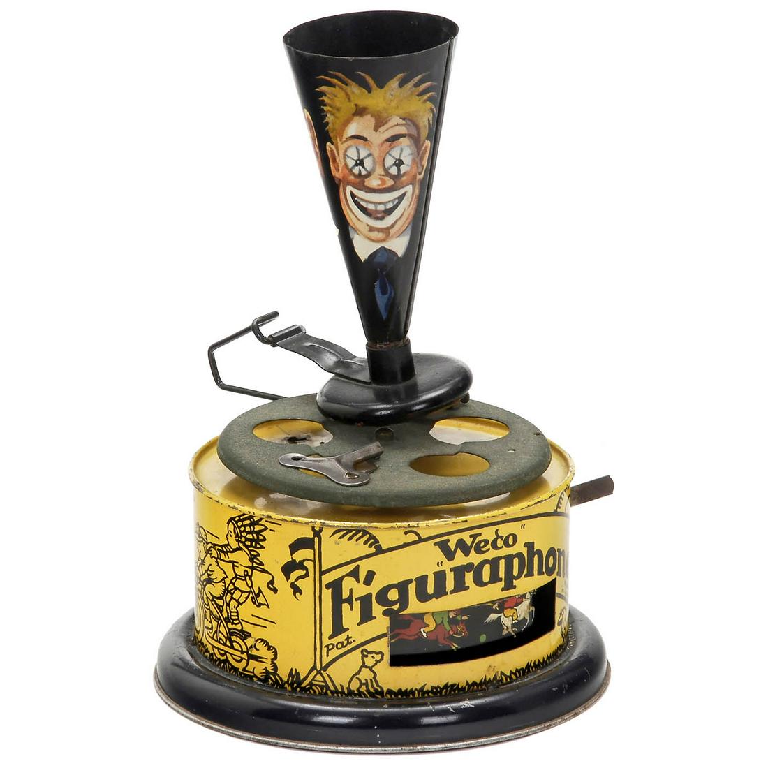 Extremely Rare Figuraphone Toy Gramophone by Weco, c. (1 of 5)