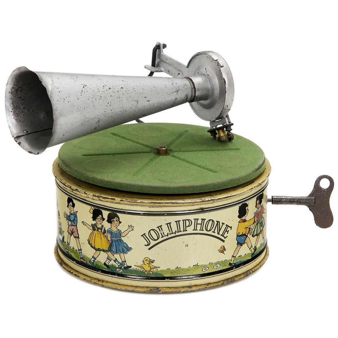 Jolliphone Tin Toy Phonograph, c. 1925 (1 of 3)