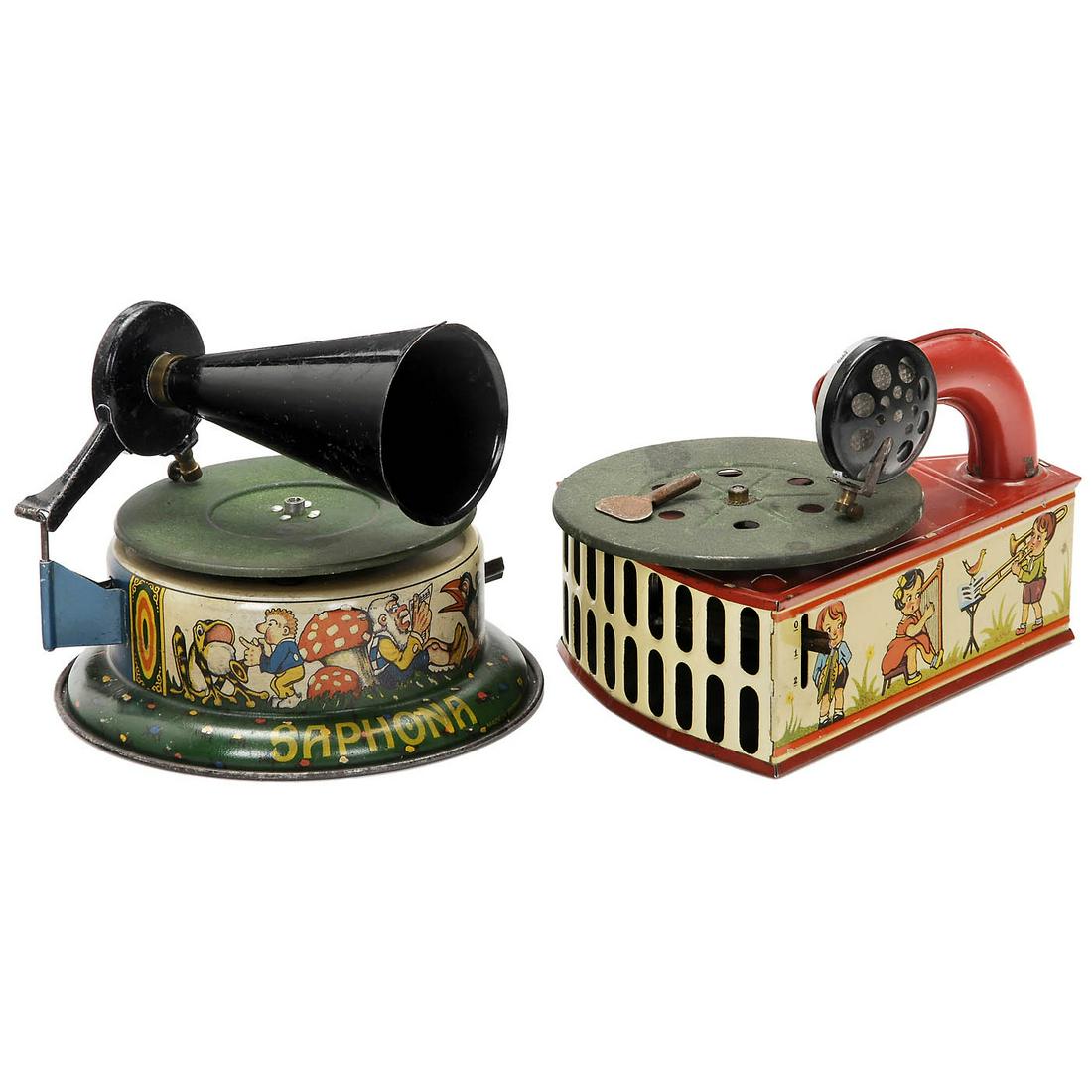2 Toy Gramophones, c. 1925 (1 of 1)