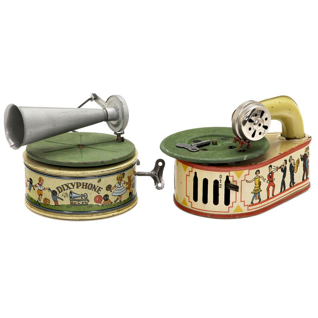 2 Toy Gramophones, c. 1925 (1 of 1)