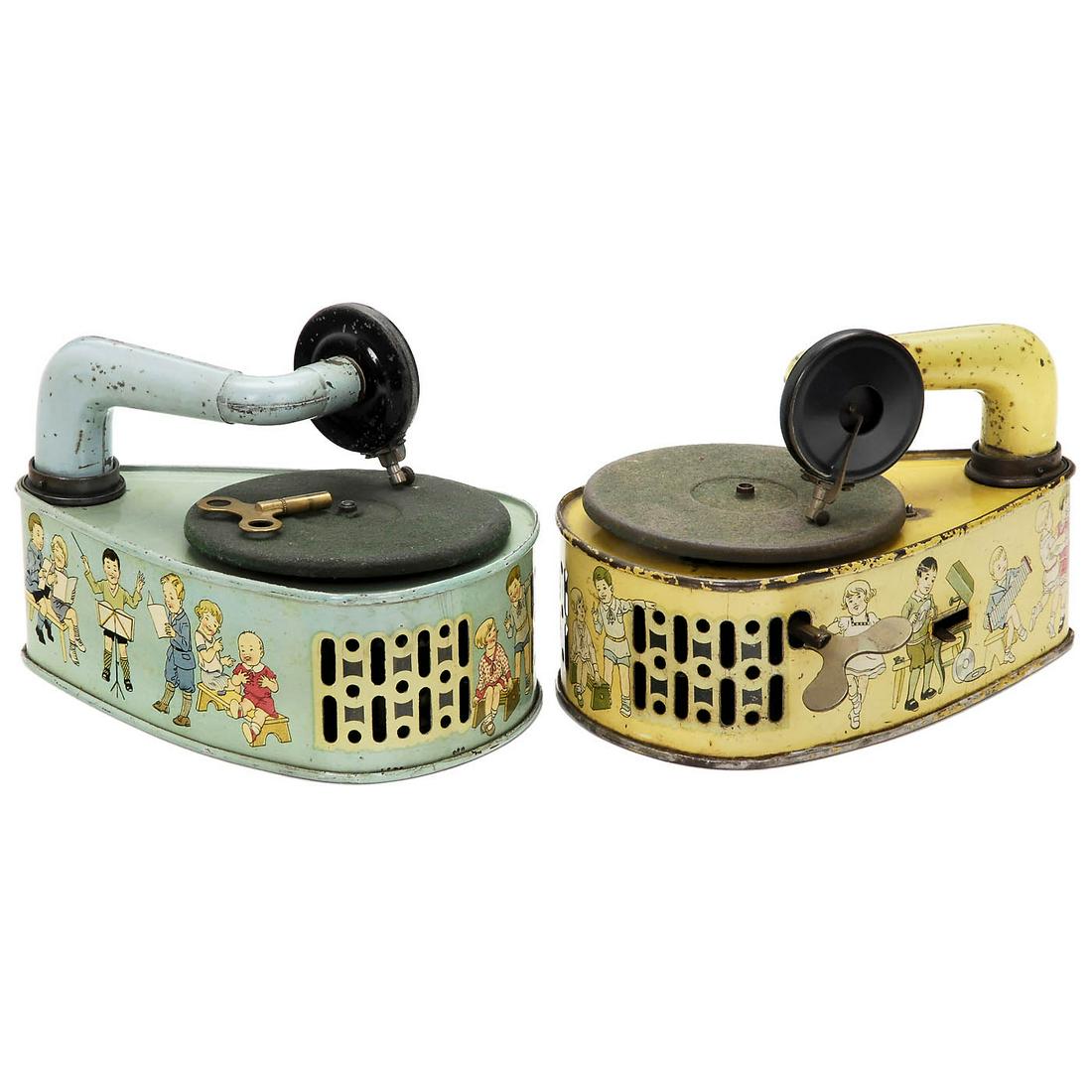 2 Toy Gramophones, c. 1925 (1 of 1)