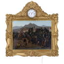 Austrian Musical Picture Clock Depicting the Surrender