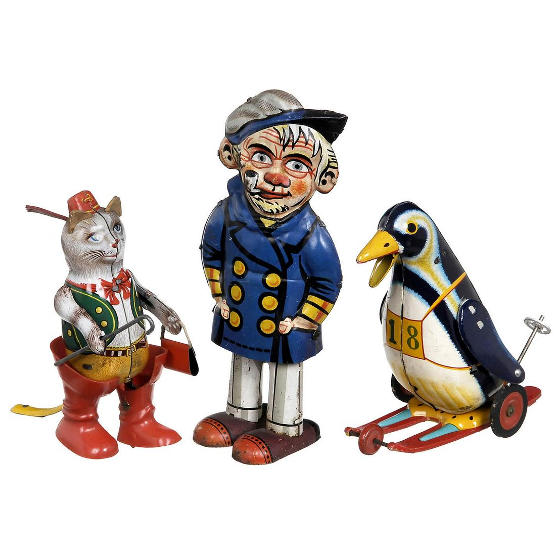 3 Mechanical Tin Toys, c. 1950-60 (1 of 1)
