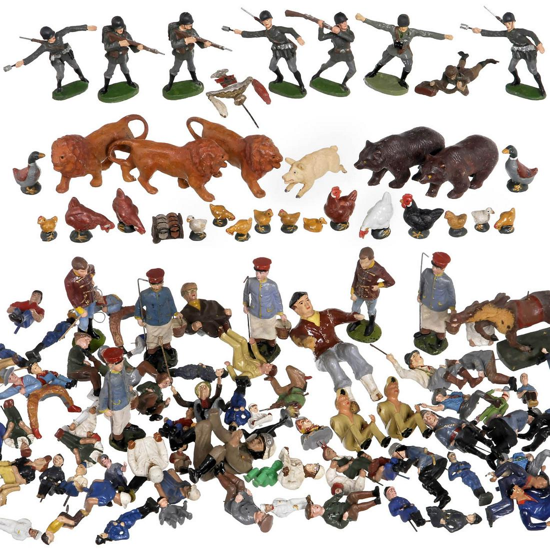 Large Group of Composition and Plastic Figures (1 of 1)