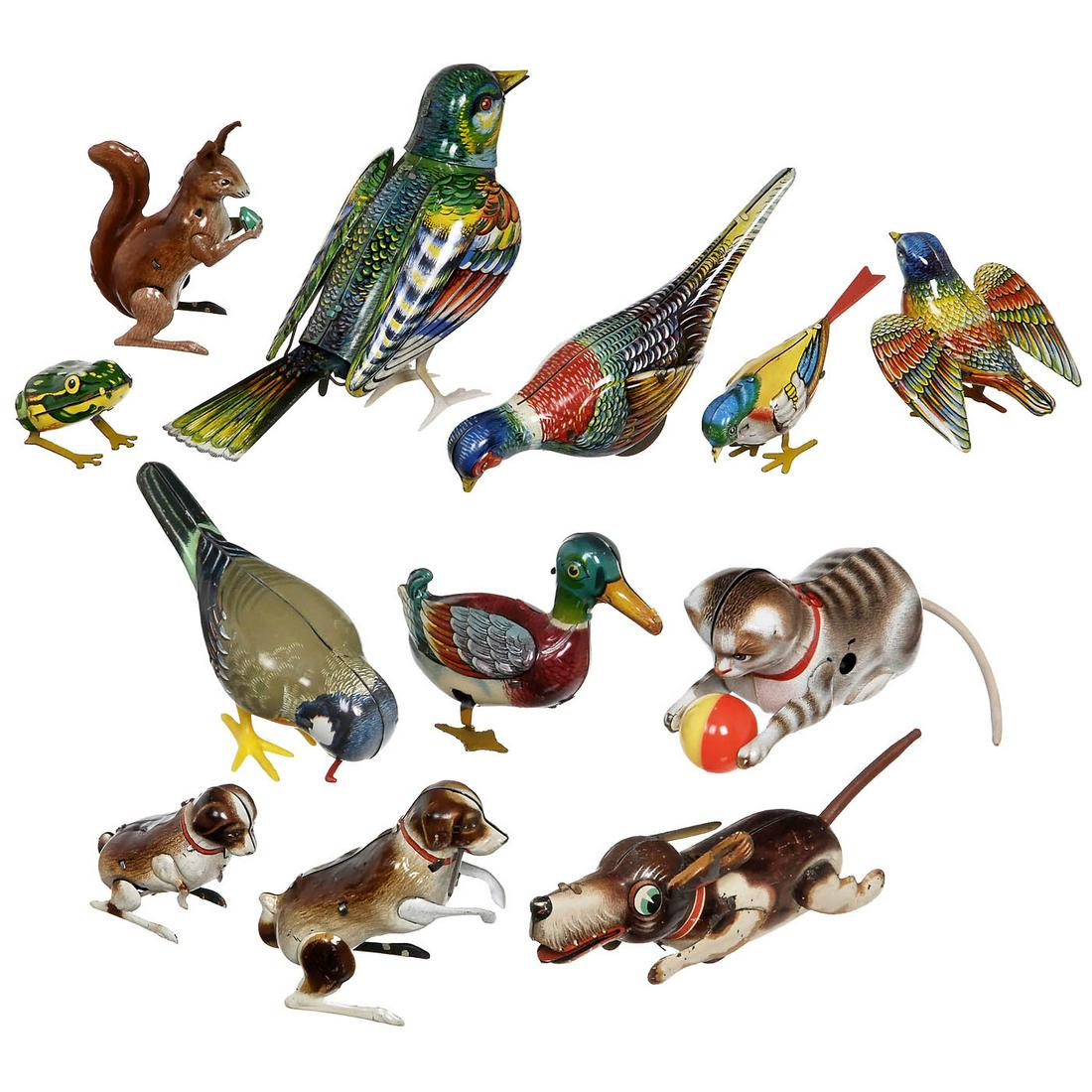 12 German Mechanical Tin Toys by Köhler, c. 1950-60 (1 of 1)