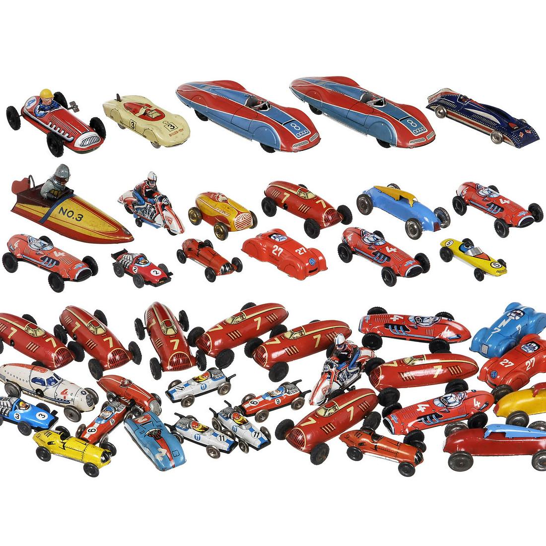 36 Racing Cars, 2 Motorcycles and 1 Racing Boat, c. (1 of 1)