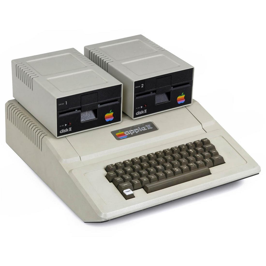 Apple Ii Computer With 2 Disk Drives, 1977