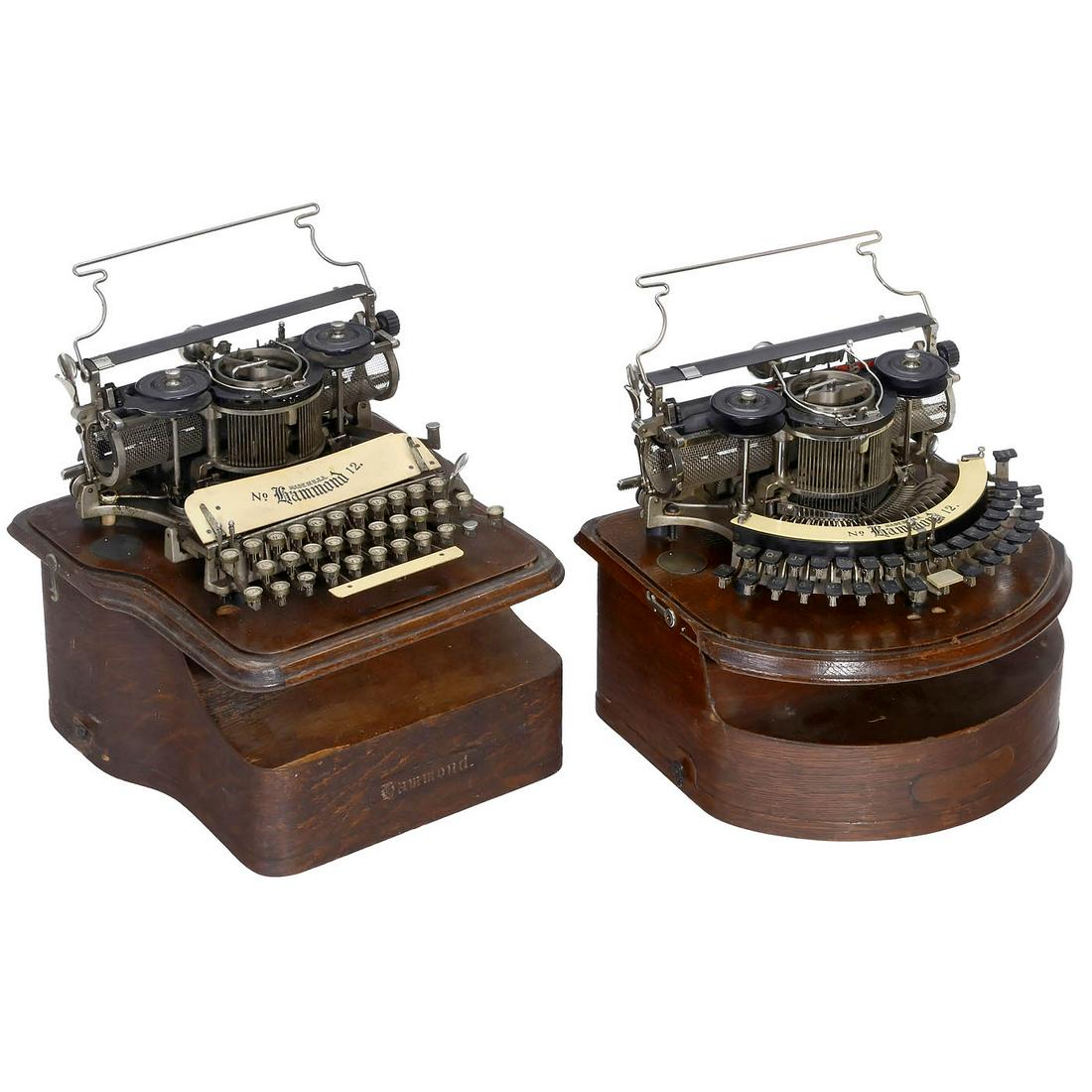 2 Hammond No. 12 Typewriters, c. 1905 (1 of 1)