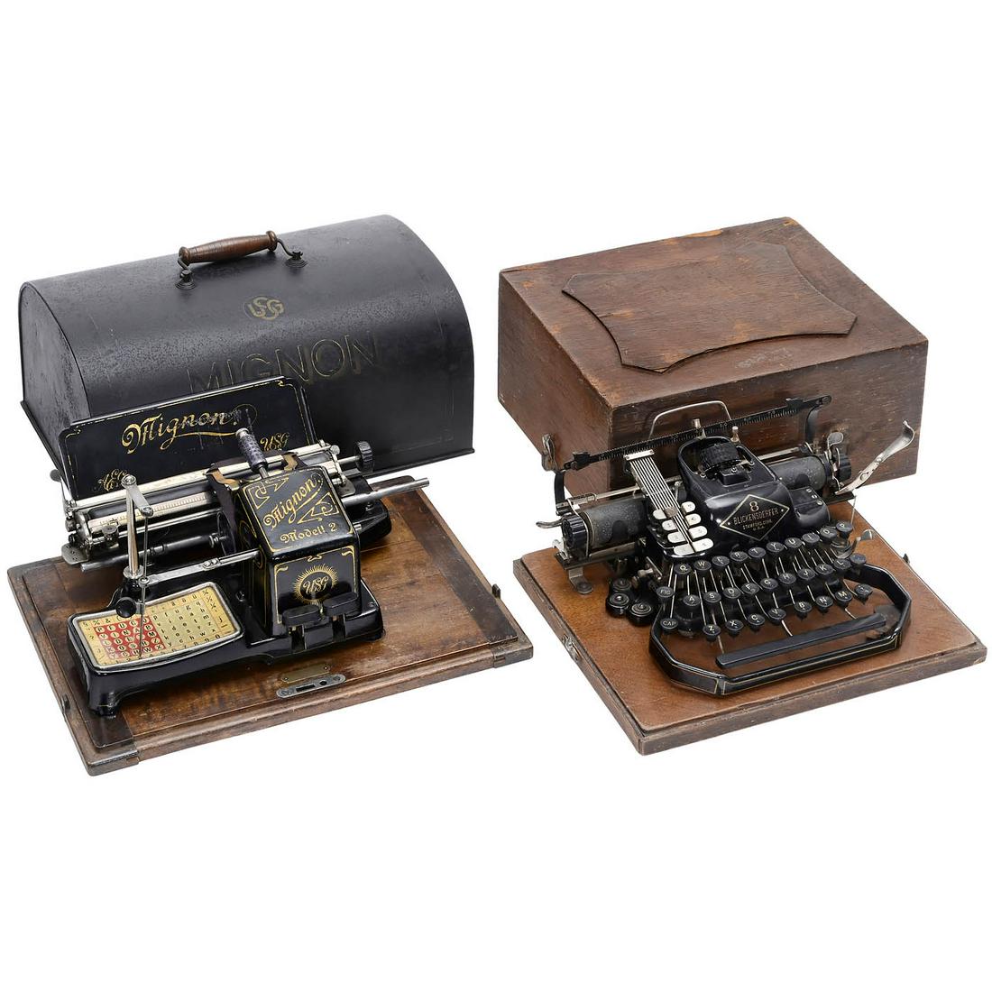 Mignon Model 2 and Blickensderfer Model 8 (1 of 1)