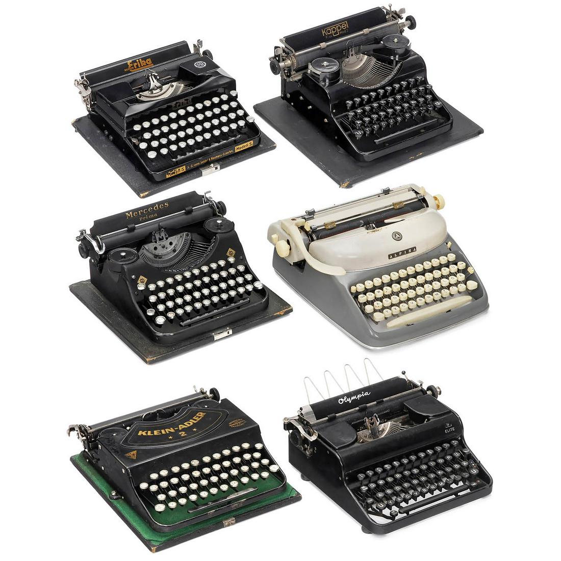 6 German Portable Typewriters (1 of 1)