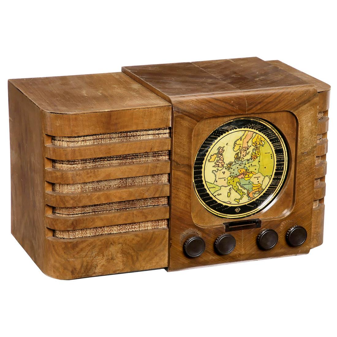 Vefsuper Lux (Ingelen Geographic) MD/37 Radio Receiver, (1 of 2)