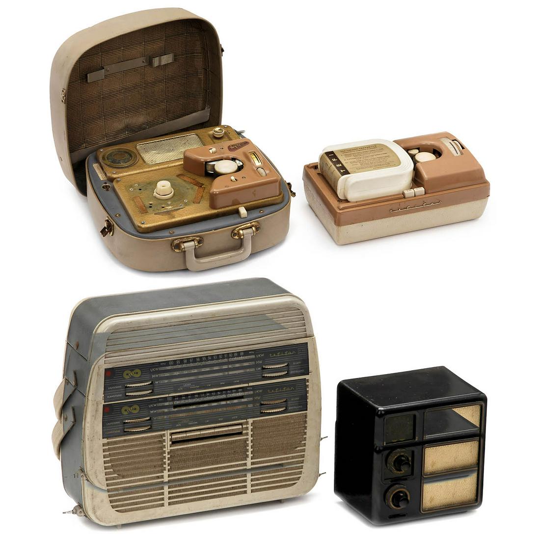 4 Tefi Radios and Sound Tape Players, c. 1950-60 (1 of 1)