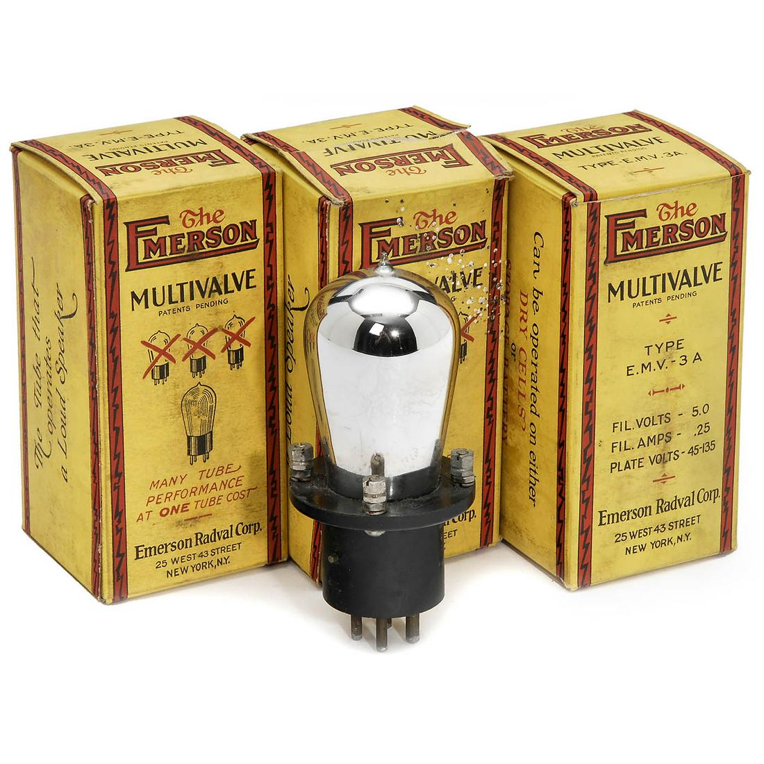 3 Emerson Multivalve Tubes, 1926 onwards (1 of 1)