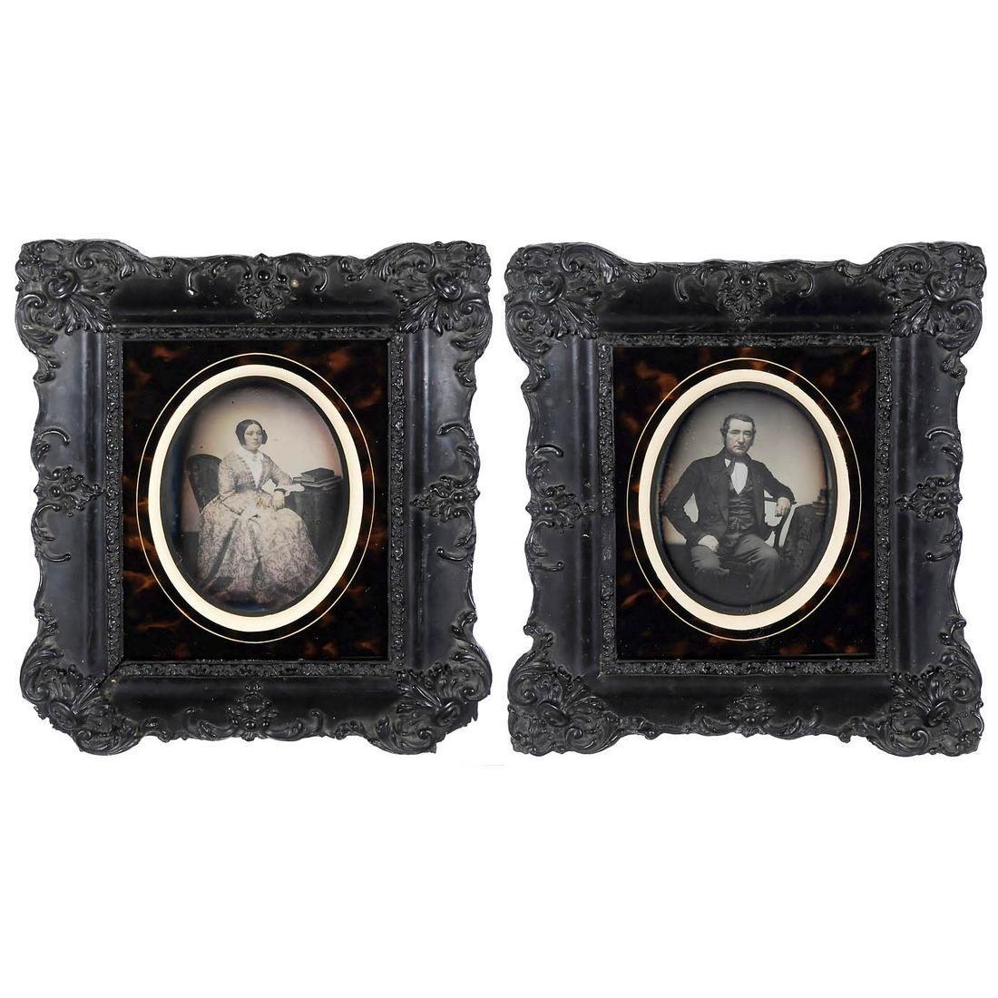2 Daguerreotypes (Half Plate) of a Couple, 1853 (1 of 3)