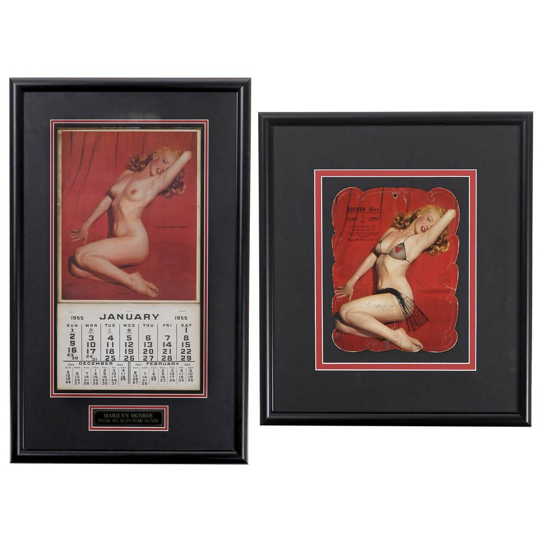 Original Marilyn Monroe Calendar "Golden Dreams", 1955: 'Original Marilyn Monroe Calendar "Golden Dreams", 1955 The famous calendar with Marilyn Monroe's nude pose which made her famous all over the world, and which encouraged Hugh Hefner to establish his