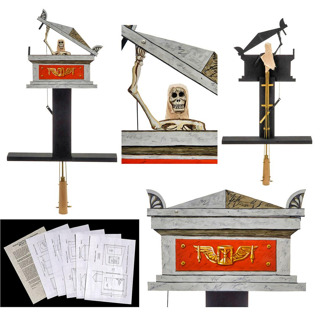 Replica of the Moisse Molteni Fantascope Skeleton: Replica of the Moisse Molteni Fantascope Skeleton Illusion, c. 1999 "Constructed by Mike Bartley, painted by James Tamblin", the final model in a series of six, based on an illusion from c. 1820. Anim