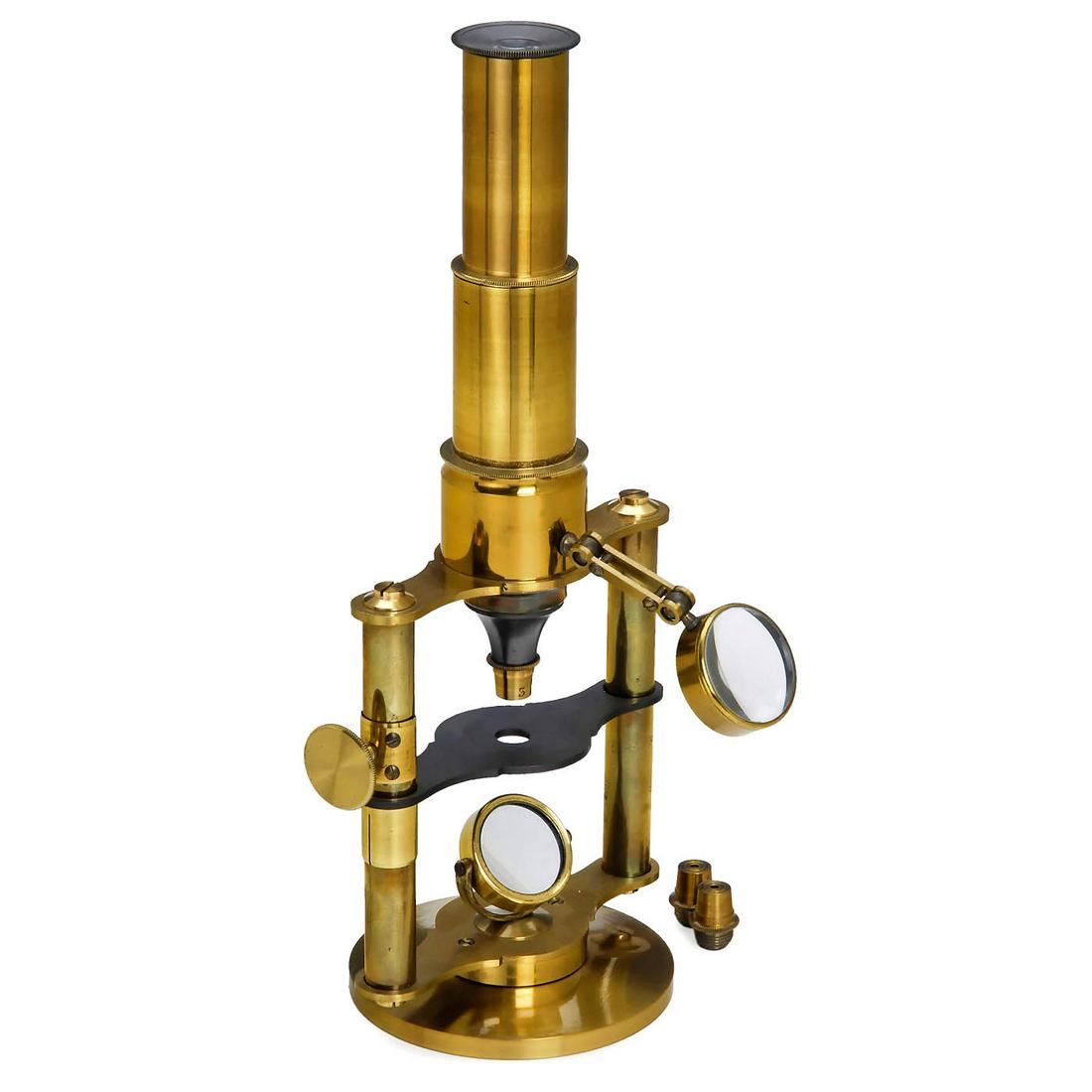 English Double-Pillar Microscope, c. 1840 (1 of 2)