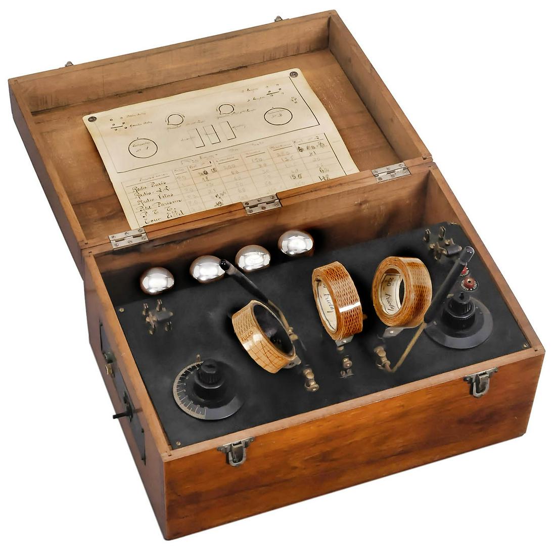 Early French 4-Tube Radio Receiver, c. 1927 (1 of 1)