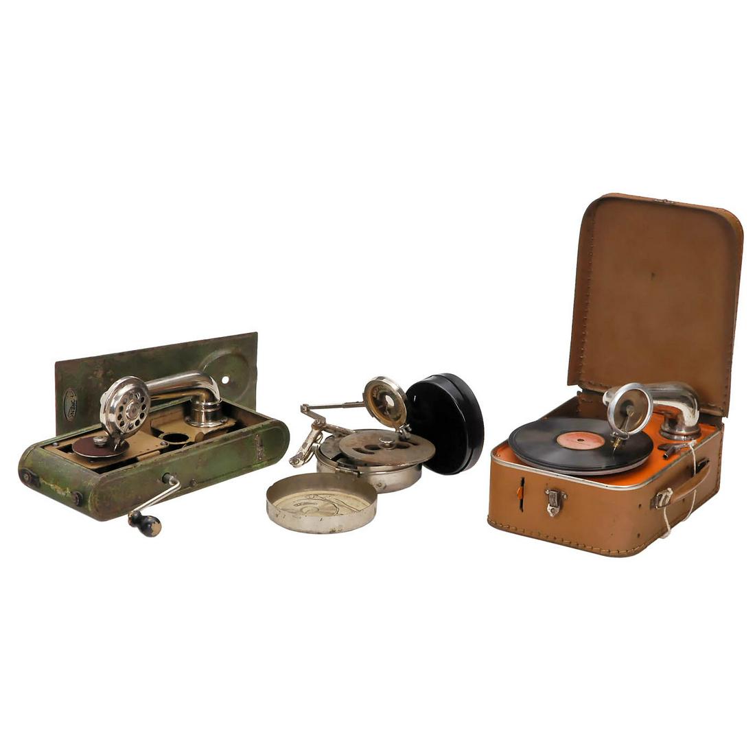 3 Miniature Gramophones, c. 1935 (1 of 1)