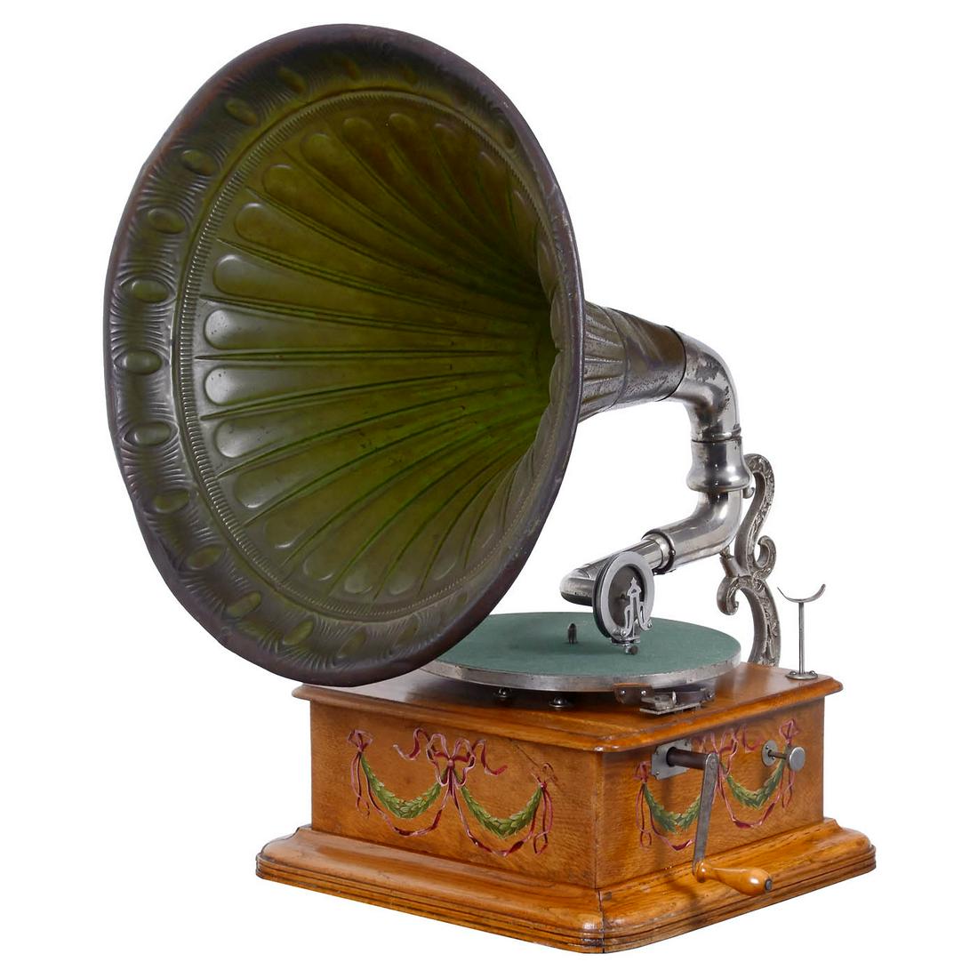 Art-Nouveau Horn Gramophone, c. 1910 (1 of 3)