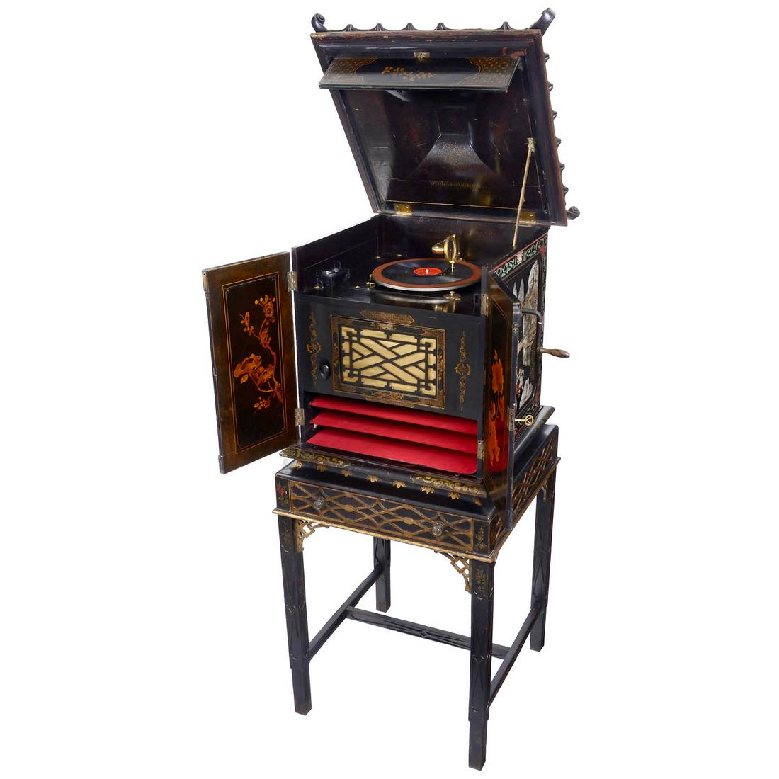 Aeolian Vocalian Chinoiserie Floor Gramophone, c. 1920 (1 of 7)