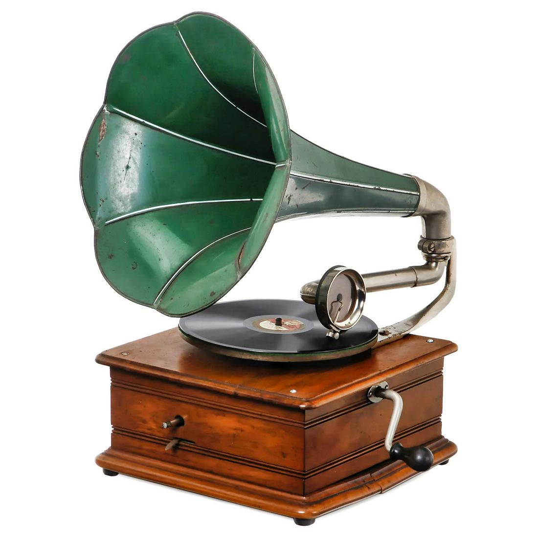 Small Thorens Horn Gramophone, c. 1914 (1 of 2)