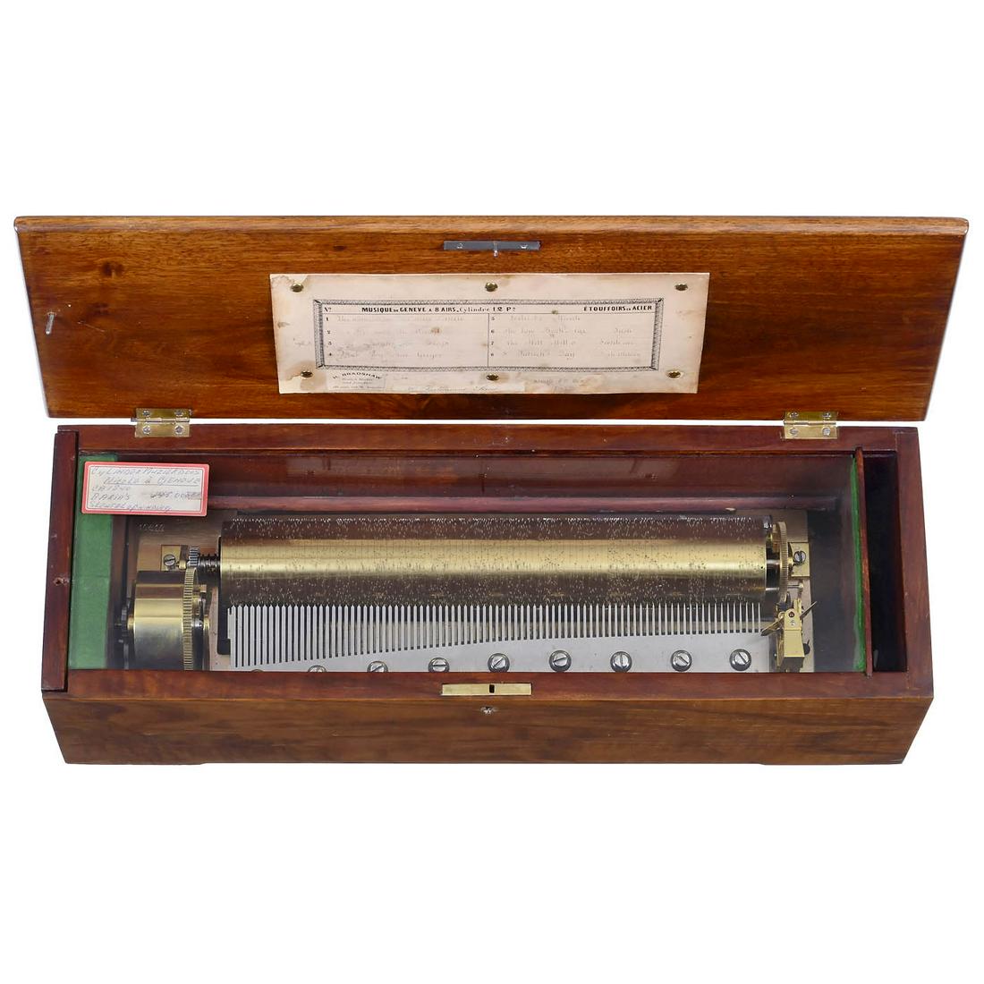 Key-Wind Musical Box by Nicole Frères for the British: Key-Wind Musical Box by Nicole Frères for the British Market, c. 1850 No. 16416, playing seven mainly Scottish and Irish ballads (Gamme no. 964), including "St. Patrick's Day" and the English song "P