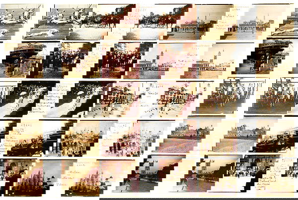 Stereo-Slides: Boats and Fishing, 1910-1920: 45 x 107 mm, teilweise beschriftet, teilweise "Verascope"-Aufdruck. 1) Ca. 31 "Schiffe, Fischerei". - 2) Ca. 8 "Italien". - 3) Ca. 22 "Schweiz". - Und: 4) Ca. 22 "Frankreich". - Sowie: 5) Ca. 16 "Pari