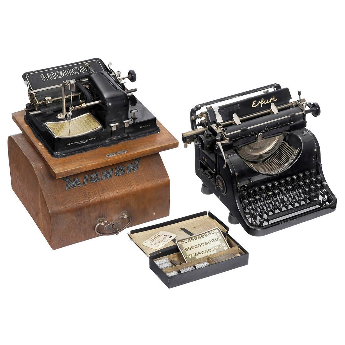 2 German Typewriters: Mignon and Erfurt (1 of 1)