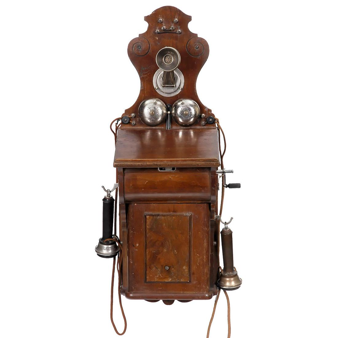 Bavarian Wall Telephone by Heller, c. 1900 (1 of 2)