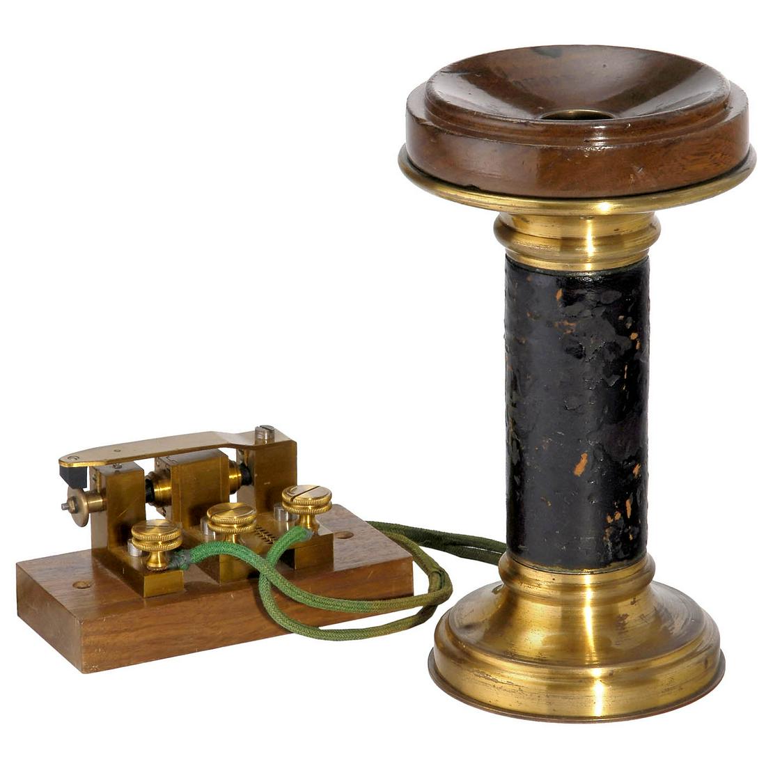 Very Early Siemens & Halske Butterstamp Telephone, c. (1 of 2)