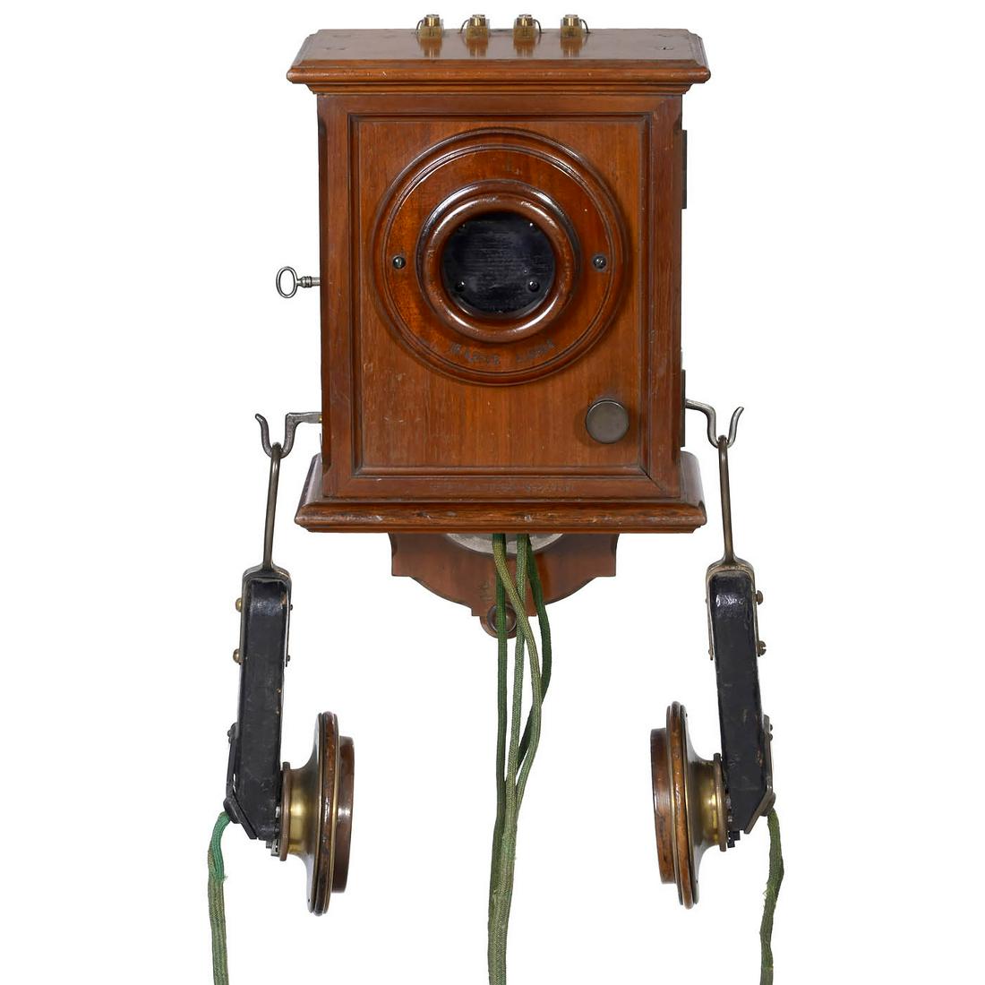 Siemens & Halske M89 Wall Telephone, c. 1890 (1 of 3)